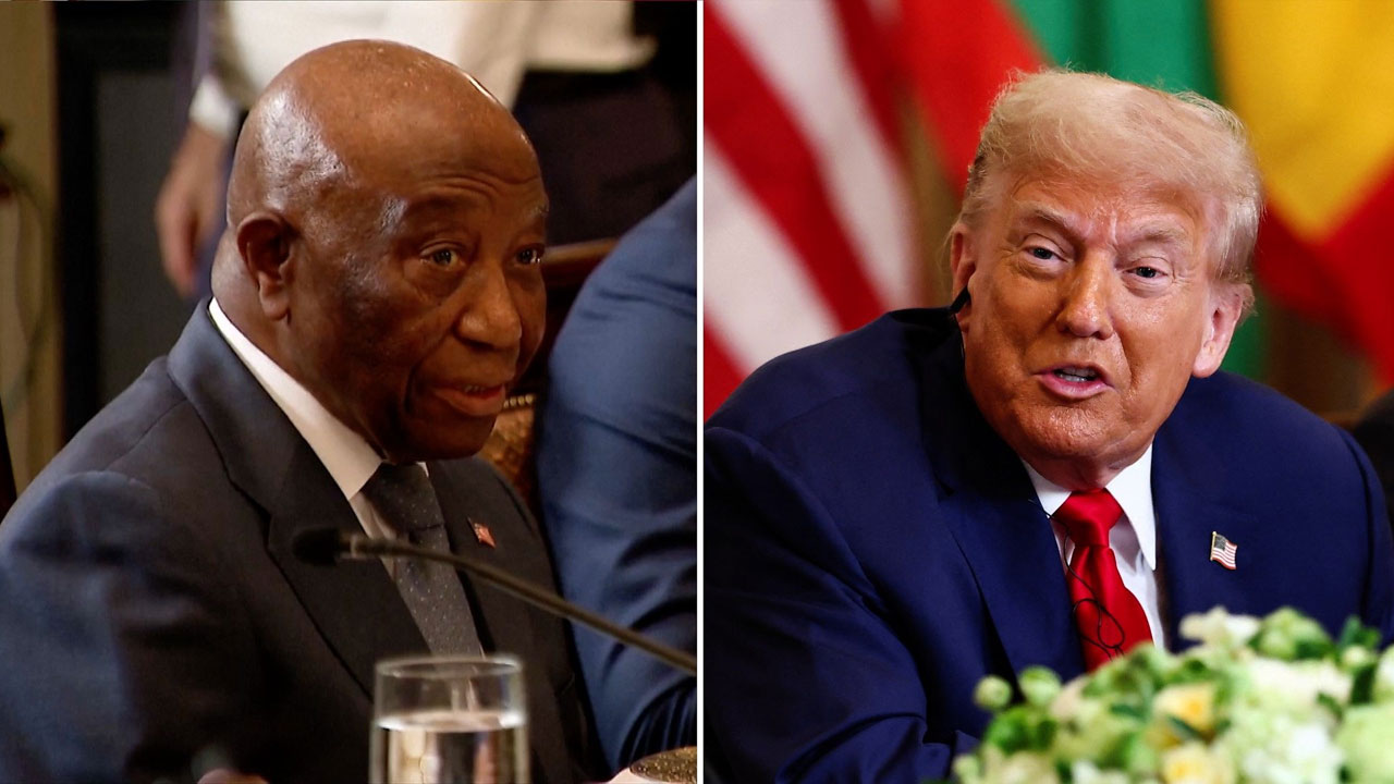 ‘আপনি ইংরেজি শিখলেন কোথায়?’—লাইবেরিয়ার প্রেসিডেন্টকে ট্রাম্পের প্রশ্ন