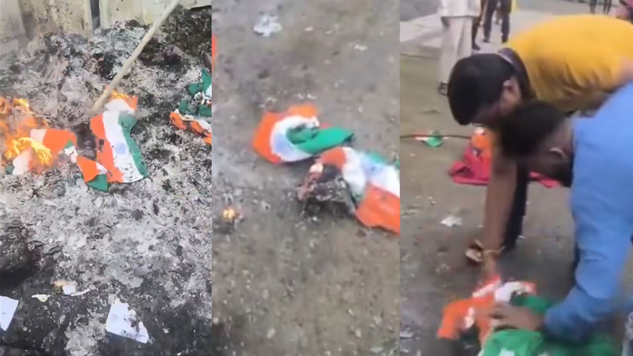 ভারতে আবর্জনার স্তূপে পোড়ানো হলো জাতীয় পতাকা, ভিডিও ভাইরাল
