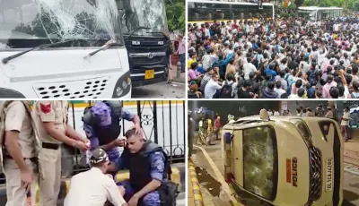 দিল্লিতে ককরোচ পার্টি-পুলিশ সংঘর্ষ : ১১৮ পুলিশ আহত, গ্রেপ্তার ৭০
