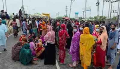 ঢাকা-আরিচা মহাসড়কে শ্রমিকদের অবরোধ, যানবাহনের দীর্ঘ সারি