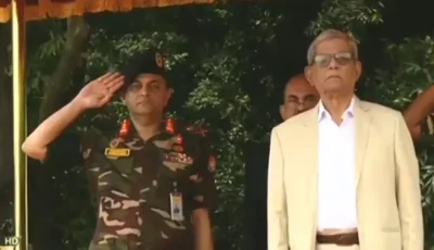 বঙ্গভবনে রাষ্ট্রপতি মির্জা ফখরুল ইসলাম, দেওয়া হলো গার্ড অব অনার