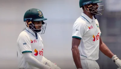 ৪১৩ রানে প্রথম ইনিংস থামল বাংলাদেশের