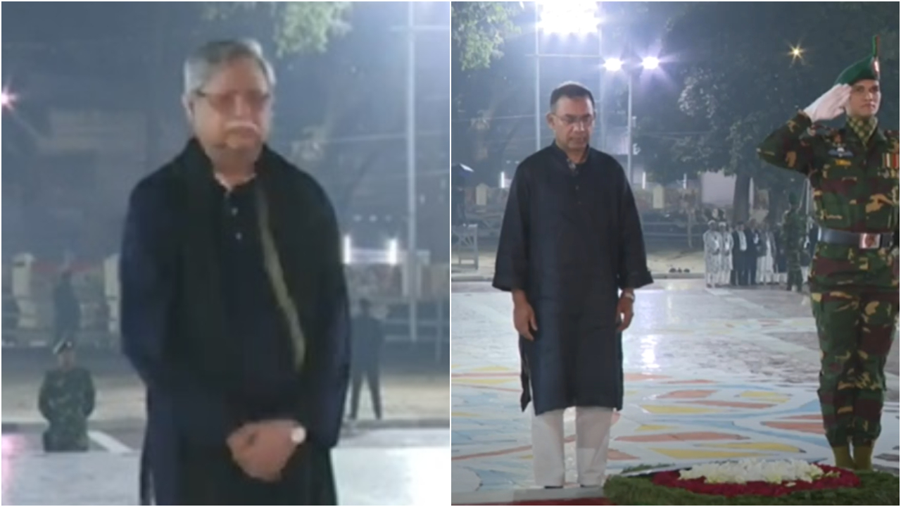 একুশের প্রথম প্রহরে শহীদ মিনারে রাষ্ট্রপতি ও প্রধানমন্ত্রীর শ্রদ্ধা