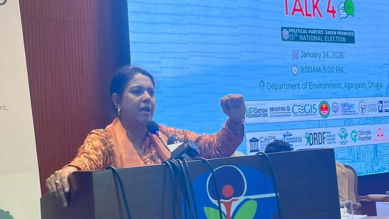 আগামী সরকারের জন্য ৭ দফা ‘পরিবেশ অ্যাজেন্ডা’ দিলেন রিজওয়ানা হাসান